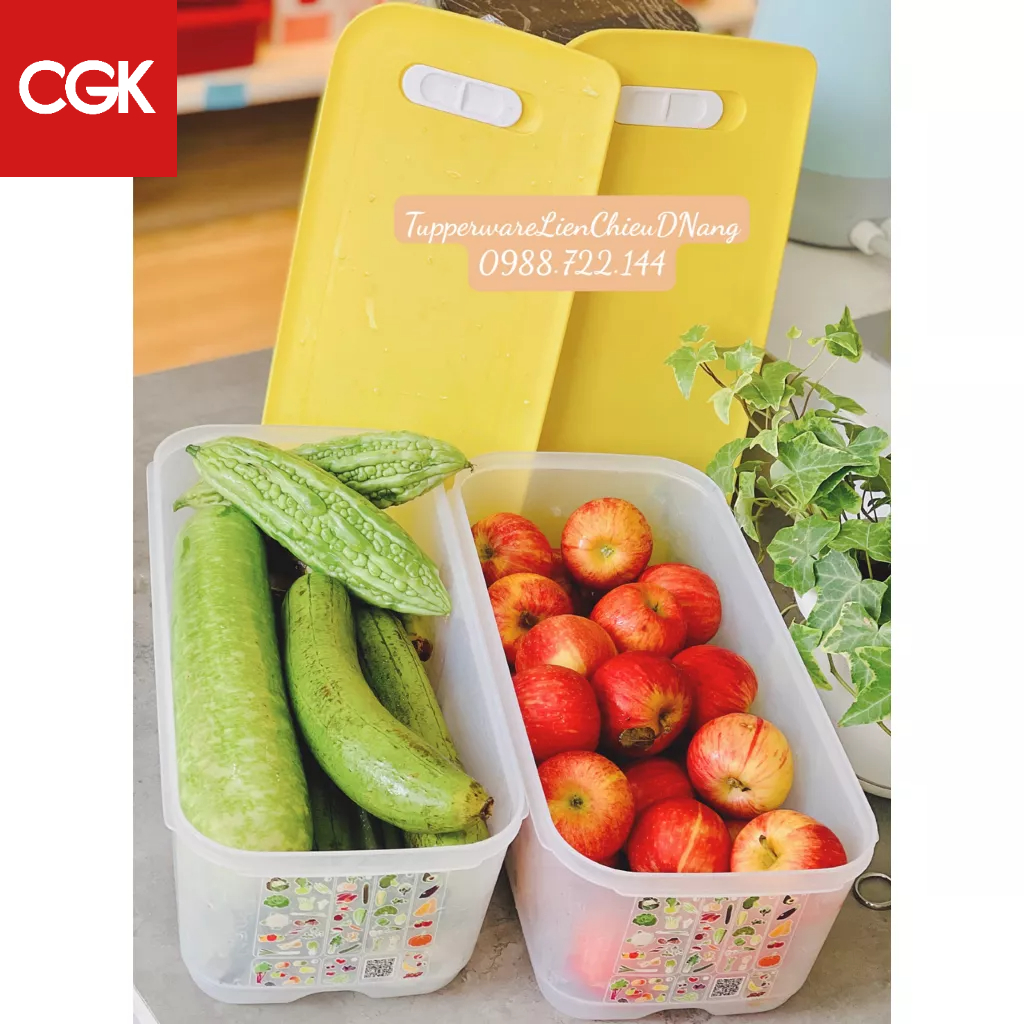 Hộp trữ rau ventsmart Tupperware 6.1L - Trữ rau củ quả từ 7 đến 21 ngày - Dòng hộp mát cao cấp nhất hiên nay xuất xứ EU