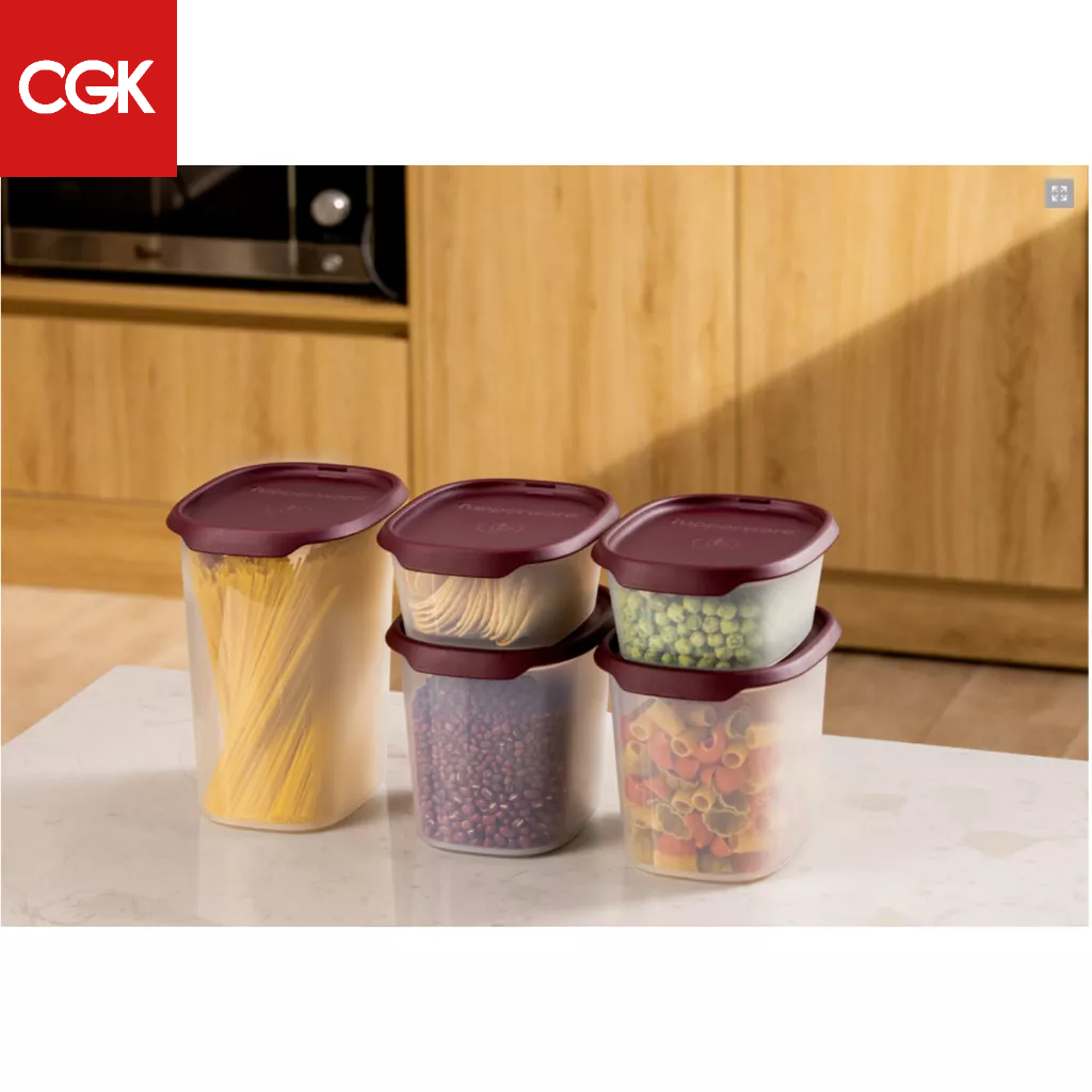 Bộ hộp trữ khô, kệ bếp Tupperware one touch fresh 6 - Bảo hành trọn đời - Nhựa nguyên sinh an toàn sức khỏe