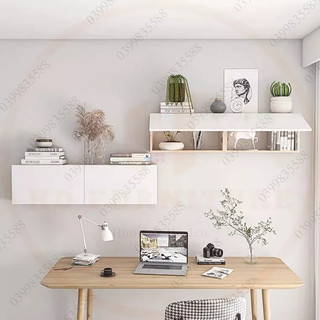 Tủ kệ gỗ treo tường trang trí cánh hất gỗ MDF cao cấp nhập khẩu phong cách tối giản hiện đại dễ dàng lắp ghép