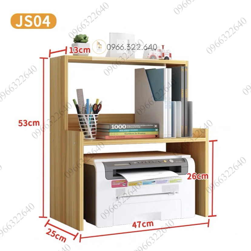 Kệ gỗ để bàn kệ máy in văn phòng kệ để máy in máy Scan gỗ MDF nhập khẩu cao cấp MS05 - NADECOR