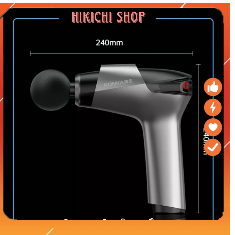 Máy massage cầm tay Konka, máy matxa với 8 đầu massage giảm đau mỏi nhanh chóng, giảm mơ thừa hiệu q