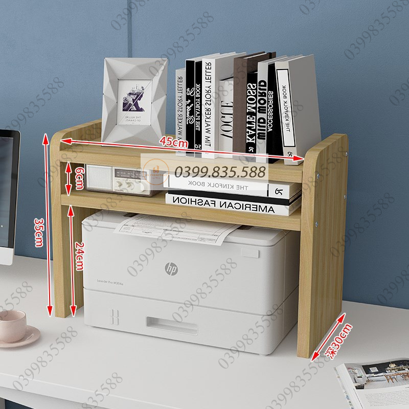 Kệ để bàn văn phòng kệ để máy in máy Scan nhiều tầng gỗ MDF nhập khẩu nhỏ gọn tiện lợi