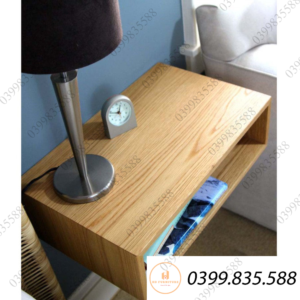Bàn treo tường tủ kệ gỗ tab đầu giường thông minh nhỏ gọn tiện lợi giá rẻ treo vít âm tường dễ dàng lắp ghép