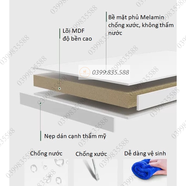 Bàn treo tường tủ kệ gỗ tab đầu giường thông minh nhỏ gọn tiện lợi giá rẻ treo vít âm tường dễ dàng lắp ghép