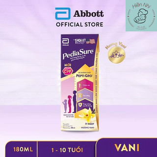 Thùng 48 hộp Sữa pha sẵn Abbott Pediasure 180ml Hương Vani Ít Ngọt