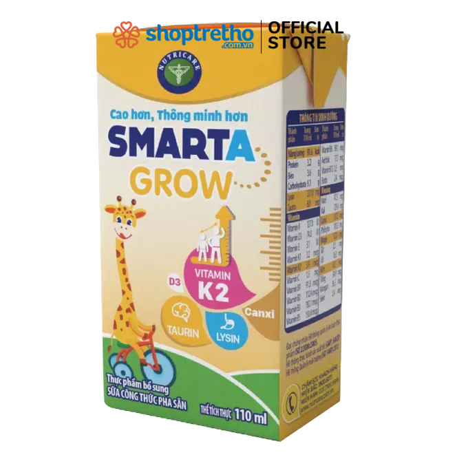 Sữa nước pha sẵn Smarta Grow 110ml, 180ml (lốc 4 hộp)