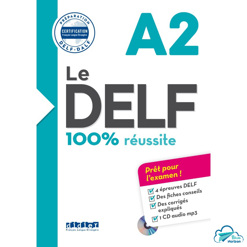 Sách - Pháp: 100% Réussite - DELF A2 (Kèm CD)