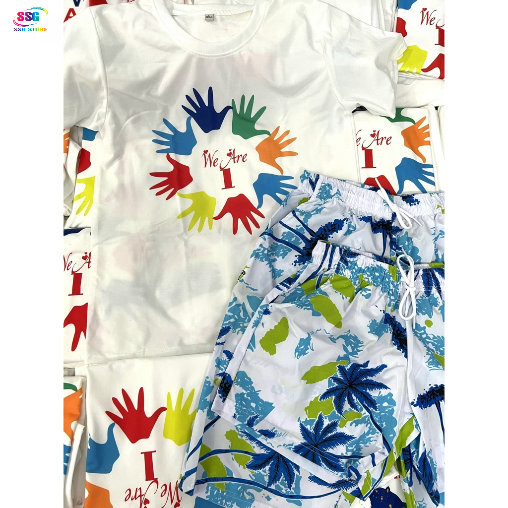 Áo gia đình Family đồng phục gia đình 3/4/5 người áo thun cotton mềm mịn màu trắng mặt thoáng mát không xù lông