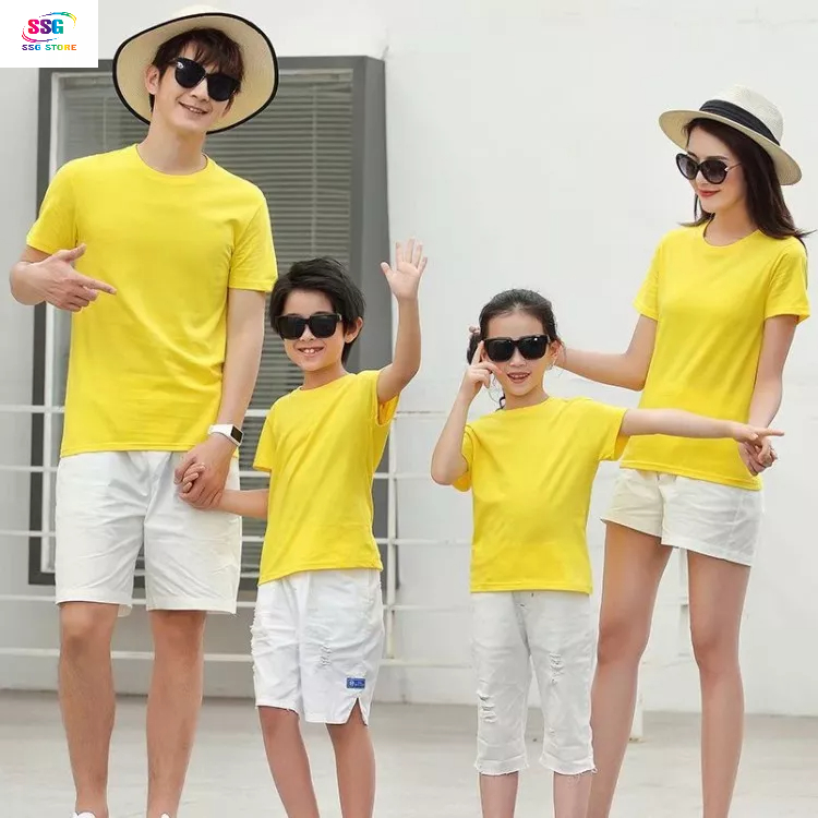 ÁO thun nam nữ unisex,Áo Thun Màu Vàng Trơn SISAIGON  Vải Dày Mịn Giá Rẻ Đủ Size Cho Mọi Lứa Tuổi