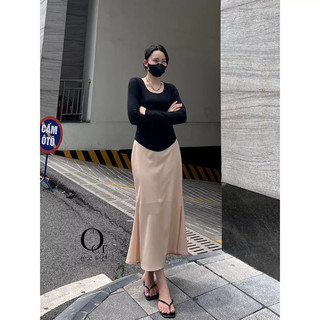 Áo thun vạt bầu dài tay - thun bozip