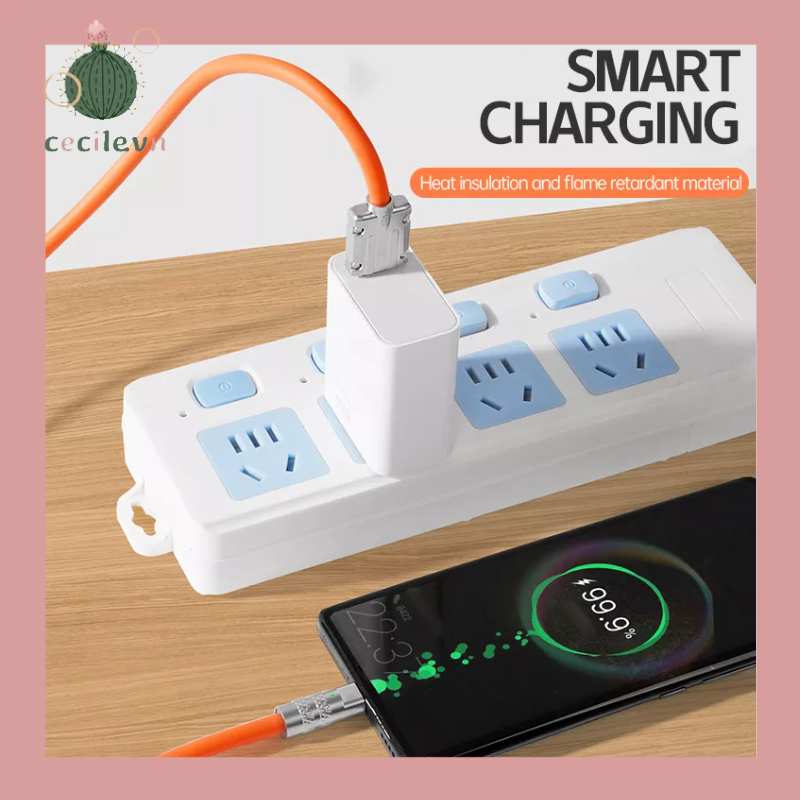 6A Dây Cáp Sạc Nhanh  Bằng Hợp Kim Kẽm Và Silicon Cho Type C-CE