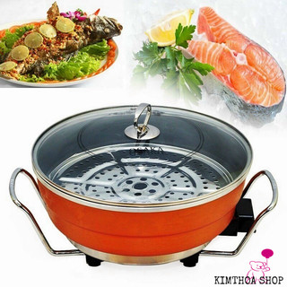 Nồi lẩu điện đa năng kèm xưởng hấp OSAKA cao cấp size lớn 31cm