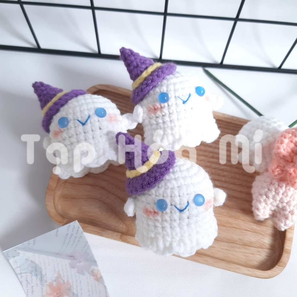 MÓC KHÓA BÉ MA MINI LEN HANDMADE