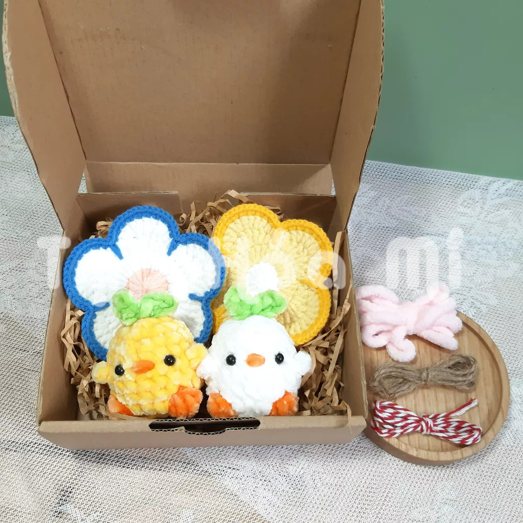 MÓC KHÓA GÀ BÔNG LEN HANDMADE SIÊU CƯTÊ