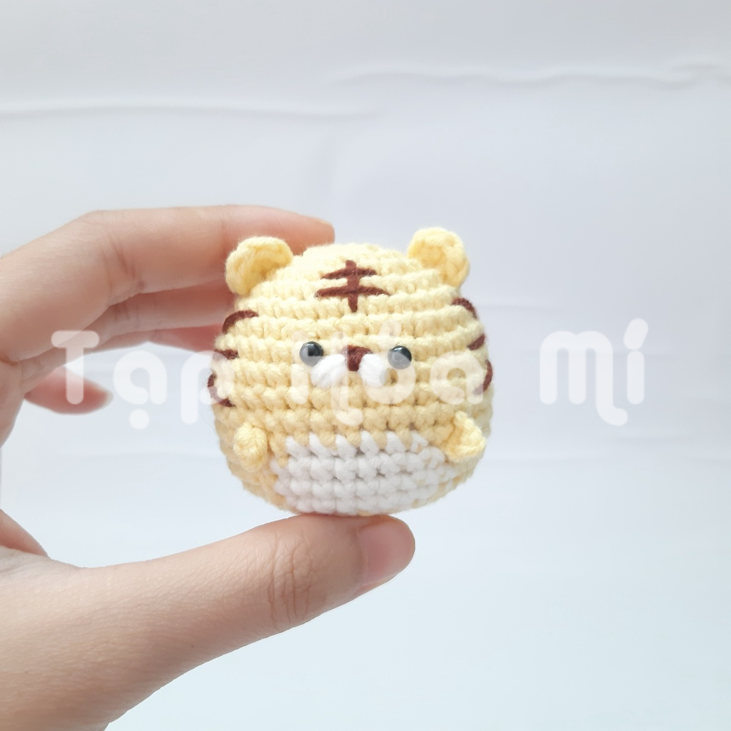 MÓC KHÓA BÉ HỔ TRÒN ỦM LEN HANDMADE ĐÁNG YÊU