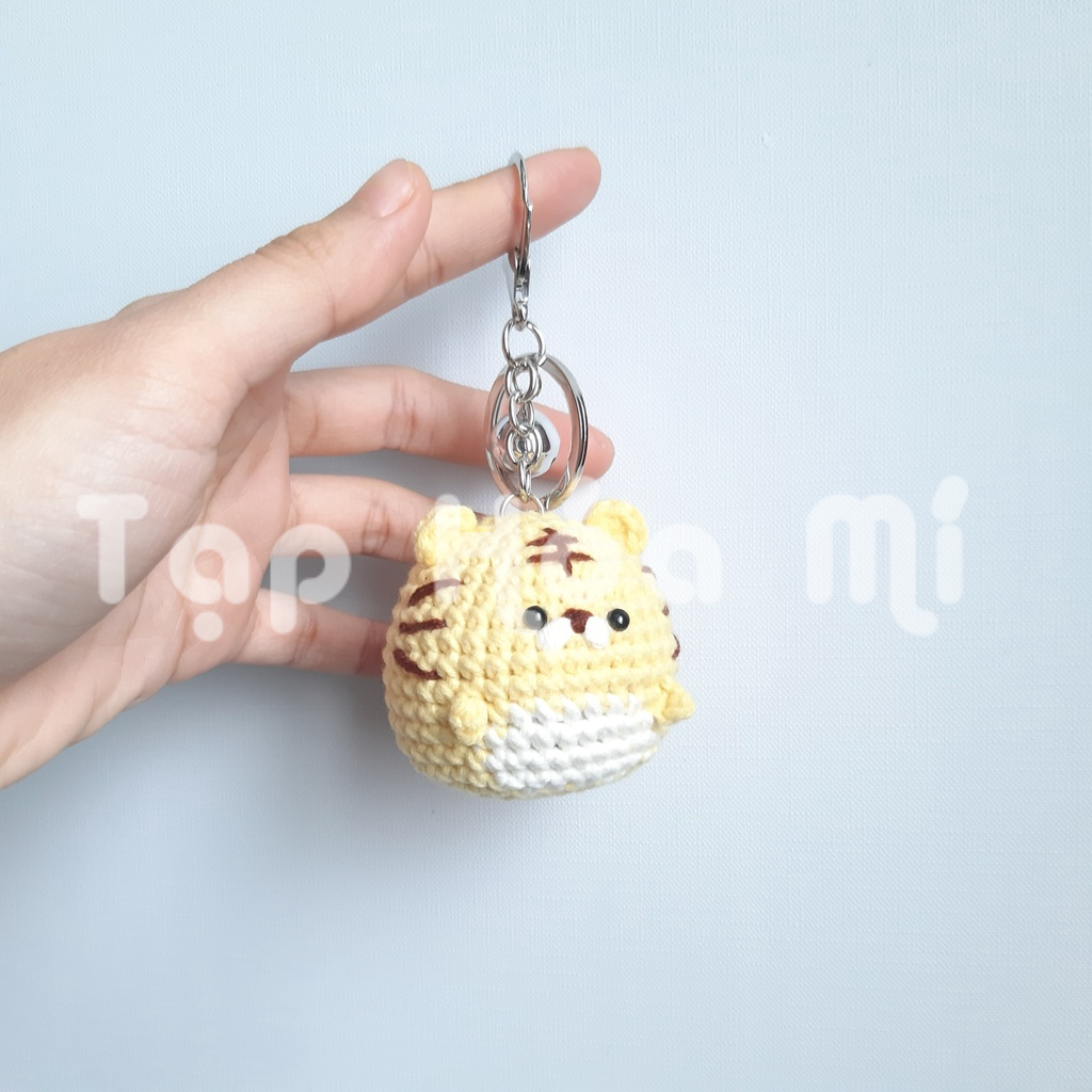 MÓC KHÓA BÉ HỔ TRÒN ỦM LEN HANDMADE ĐÁNG YÊU