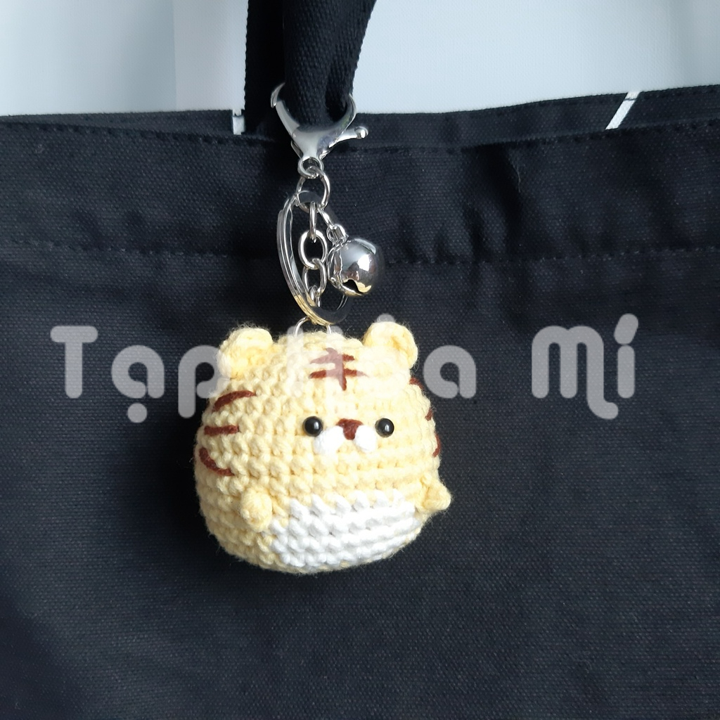 MÓC KHÓA BÉ HỔ TRÒN ỦM LEN HANDMADE ĐÁNG YÊU