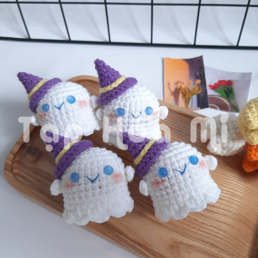 MÓC KHÓA BÉ MA MINI LEN HANDMADE