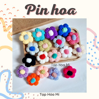PIN HOA CÀI ÁO/TREO CẶP/CÀI GIÀY LEN HANDMADE