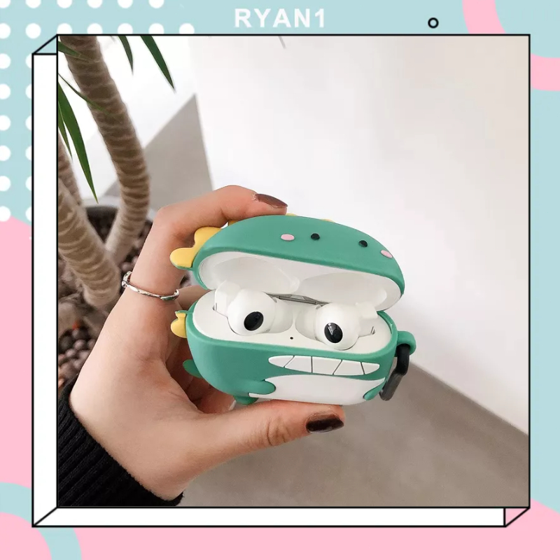 Bảo vệ tai nghe Hộp đựng tai nghe Bluetooth 3D bằng silicon hoạt hình airpods 3/2/1/Pro-RN