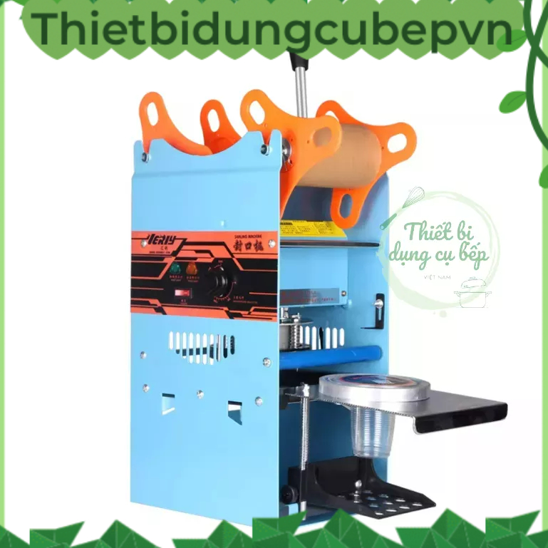 Máy dập cốc - máy đóng nắp miệng ly cốc hộp ET-D7 Ép ly trà sữa, nước ép, cafe, sinh tố, canh