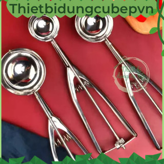 Muỗng múc kem inox 4,5,6 cm dụng cụ múc kem hình tròn inox đa năng muôi múc trái cây làm thịt viên, Cúp kem inox
