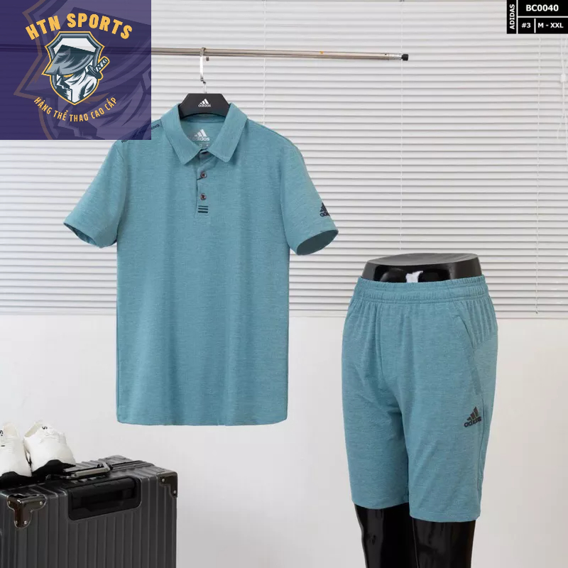 Bộ Adidas polo tennis chất vải co giãn thoáng mát cao cấp 2023