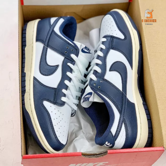 Giày SB Dunk Low Vintage Navy- Bản chuẩn đẹp | Fullbox