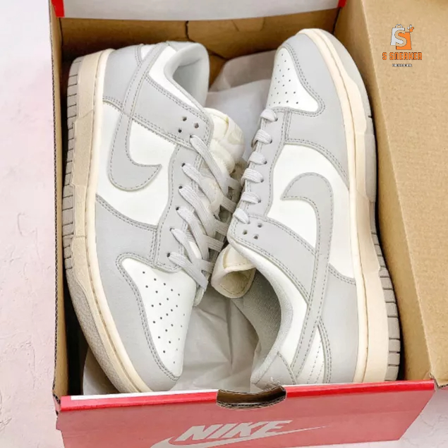 Giày SB Dunk Low Light Bone - Bản chuẩn đẹp | Fullbox