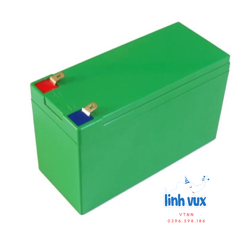 Vỏ hộp nhựa ắc quy lithium dùng pin cell 18650, thay thế bình 12V 24V 36V, bỏ hộp bình acquy điện li po