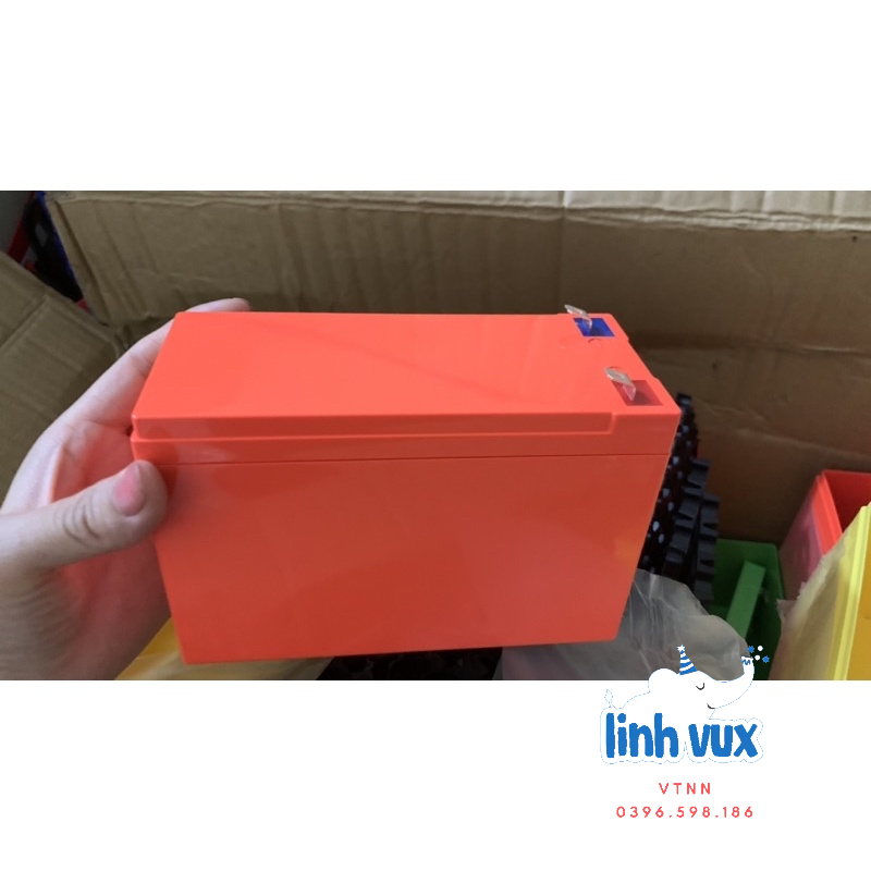 Vỏ hộp nhựa ắc quy lithium dùng pin cell 18650, thay thế bình 12V 24V 36V, bỏ hộp bình acquy điện li po