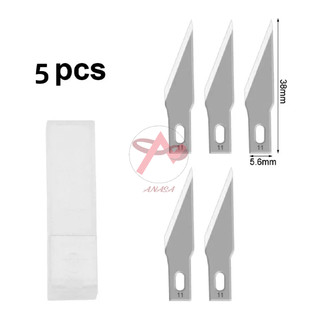Hộp 5 lưỡi dao khắc trổ V11 thay thế cho dao cắt tỉa, rọc giấy