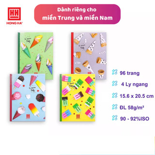 10 quyển Vở 4 ly ngang Hồng Hà 96 trang Class Paper Color 0425 dành cho học sinh miền Trung - Nam