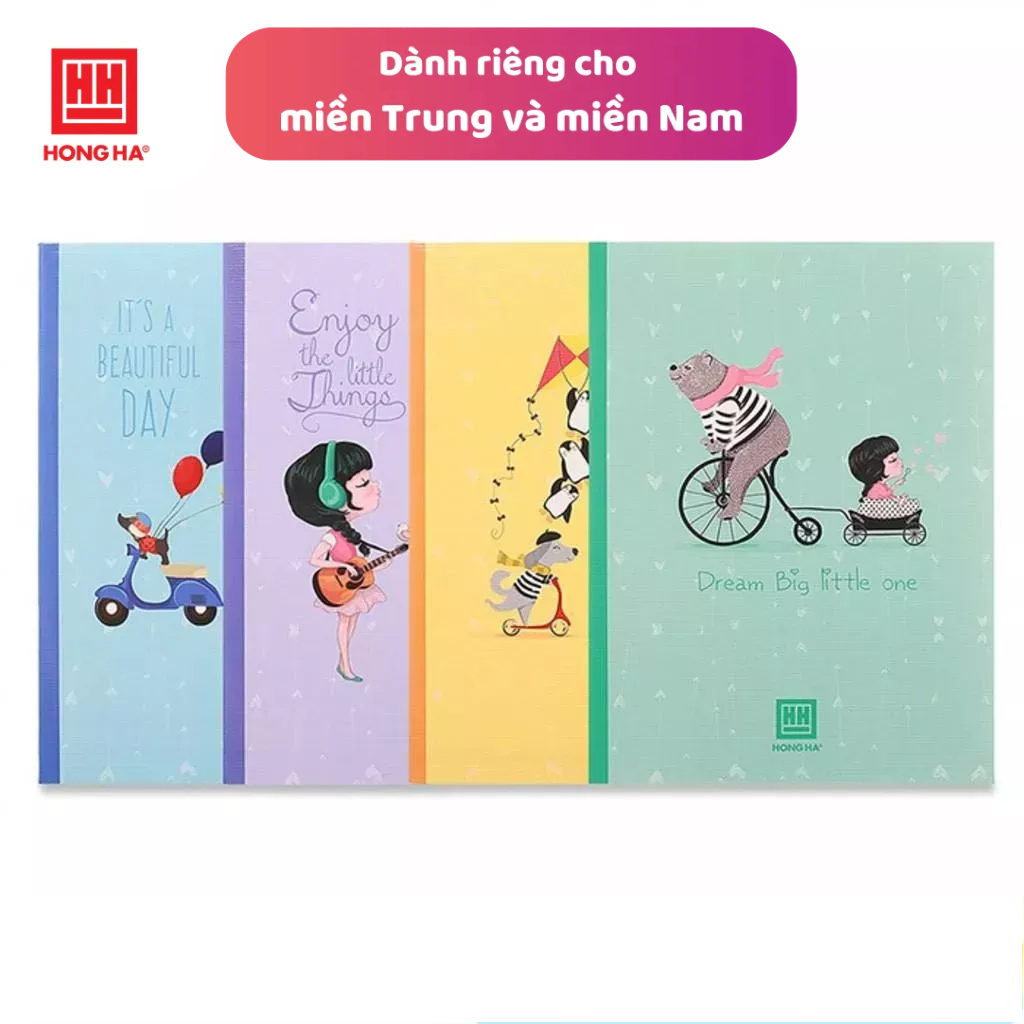 Vở 4 ly ngang Hồng Hà 96 trang Class Dreaming Bear 0424 dành cho học sinh miền Trung - Nam