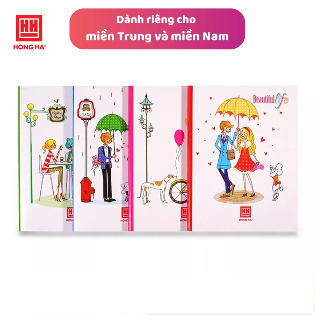 5 quyển Vở 4 ô ly 200 trang Hồng Hà Class Beautiful Life 0404 | Vở học sinh miền Trung - Nam