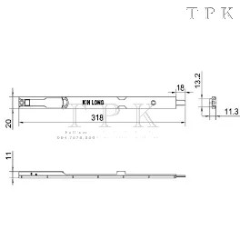 Thanh chốt bật MCX320 Kinlong - chốt âm