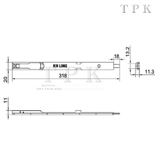 Thanh chốt bật MCX320 Kinlong - chốt âm