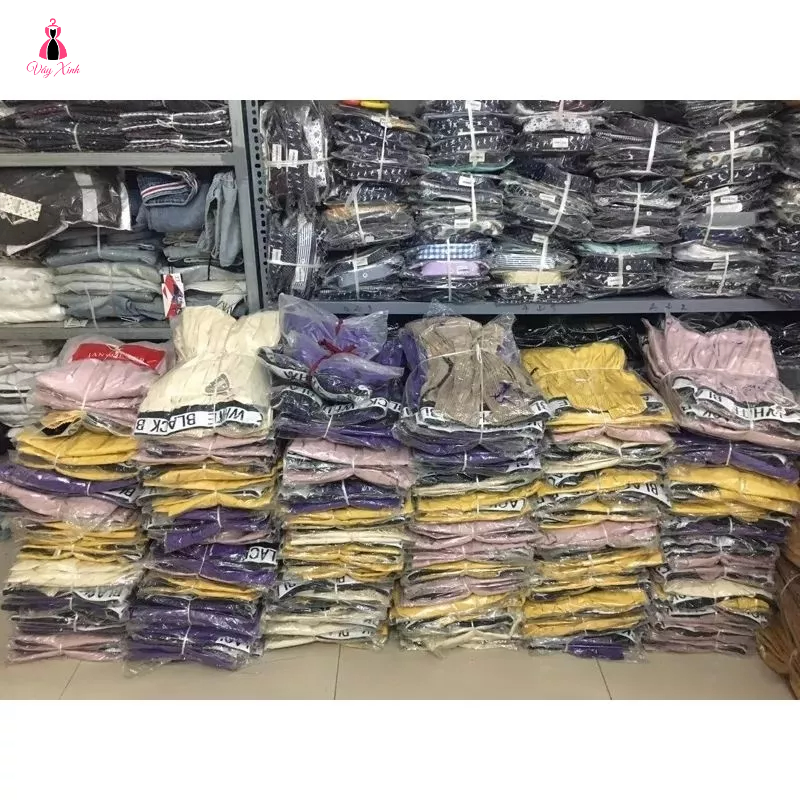 Quần baggy dập li cạp chữ hàng Quảng Châu nhiều màu