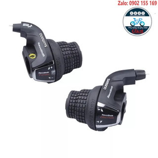 Bộ tay đề vặn xe đạp shimano 3* 7 speed revoshift rs35