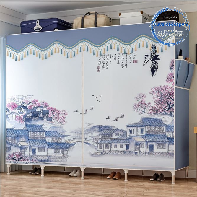 TỦ VẢI 3 BUỒNG LOẠI 1 CÓ LÓT VẢI SIÊU BỀN