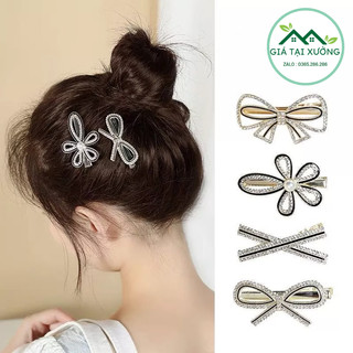 Sét kẹp tóc 4 món đính đá siêu xinh