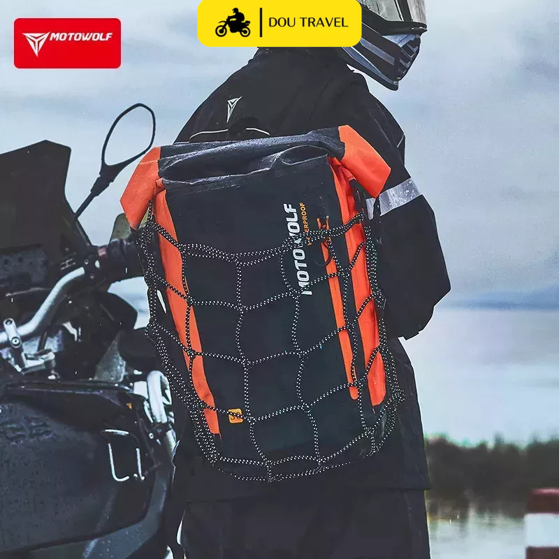 Balo chống nước MOTOWOLF chính hãng - Balo đi PHƯỢT, đi du lịch, đi xe máy dung tích 30L - Nhiều màu - Mã MDL0714.