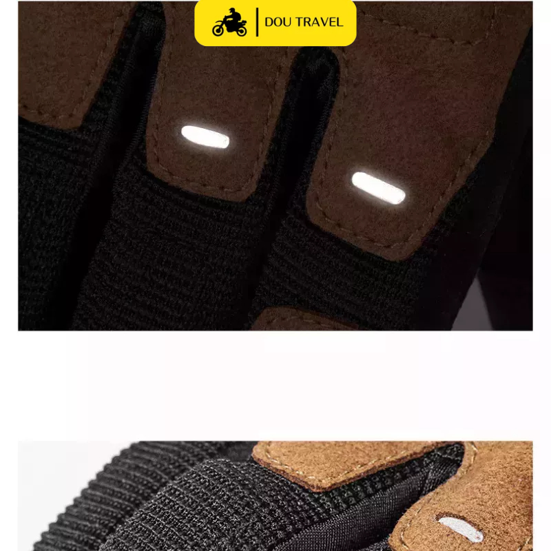 Găng tay đi xe máy MOTOWOLF chính hãng - Găng tay đi PHƯỢT da lộn cao cấp cảm ứng màng hình Touchscreen - Mã MDL0325