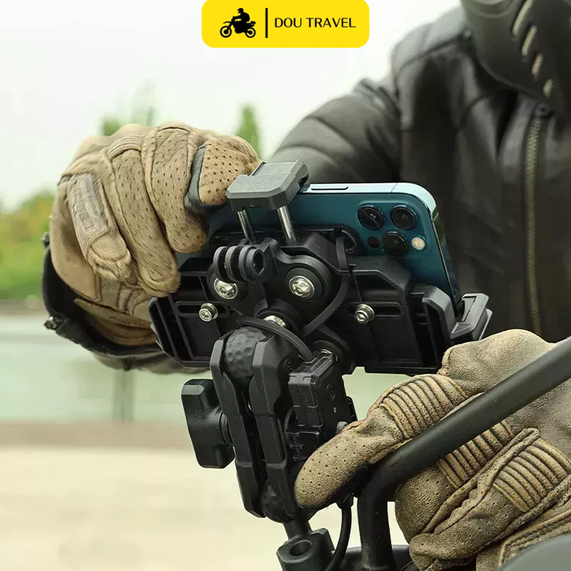 Giá đỡ điện thoại OSOPRO chính hãng cao cấp chống rung, shock cho xe máy, motor  - Mã OSP01