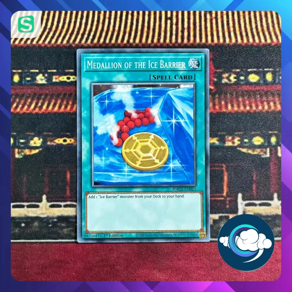 Thẻ bài YugiOh! (UK) - HAC1-EN055; Medallion of the Ice Barrier; Common, DNPR