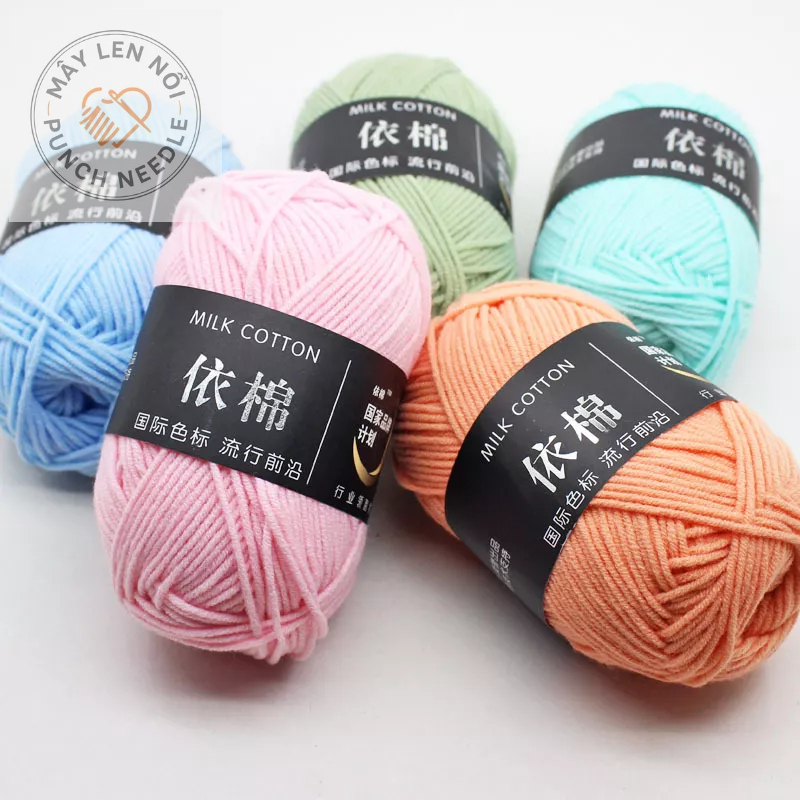Len milk cotton loại 50g - Bảng 62 màu