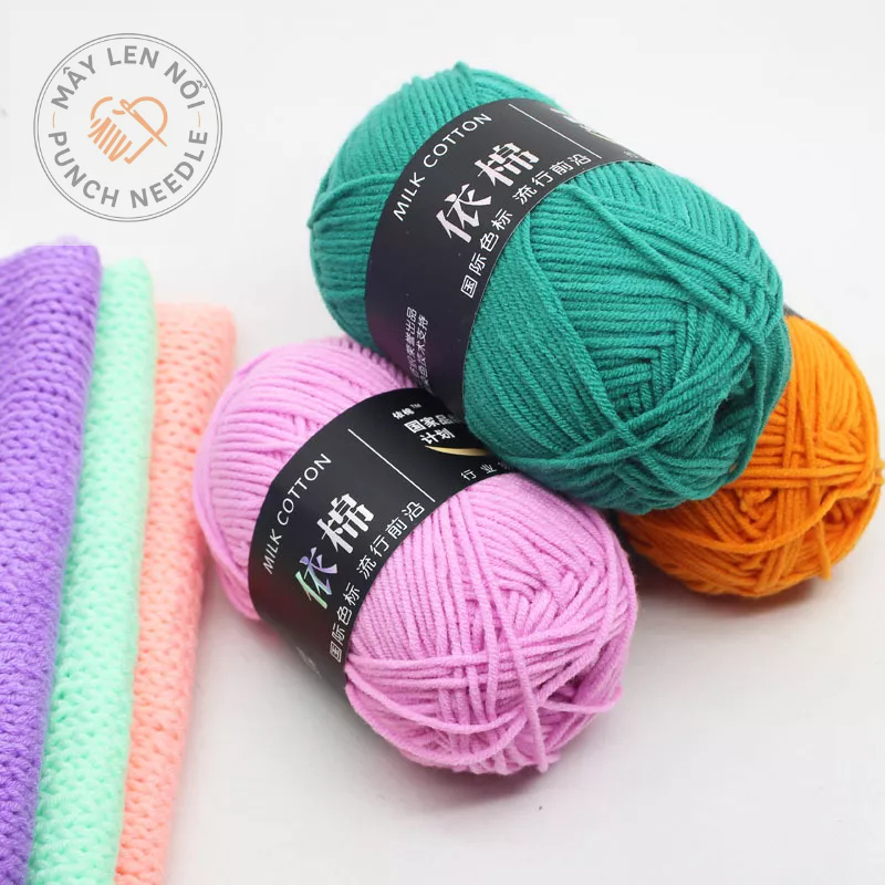 Len milk cotton loại 50g - Bảng 62 màu