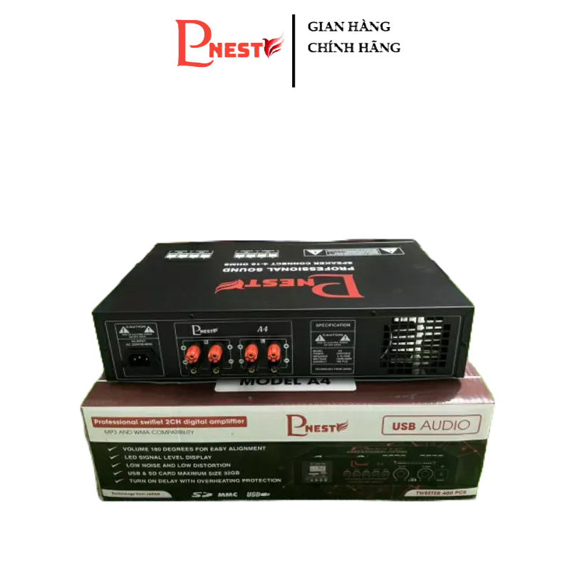 Amply PNest A4 (chạy 400 loa) bản cao cấp dùng cho nhà yến