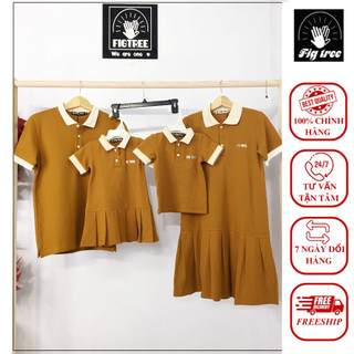 Đồng phục gia đình polo fig tree màu cam đất