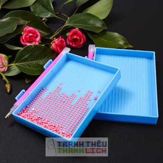 Khay đựng đá dùng cho tranh đính đá ( không bao gồm viết)- dụng cụ đính đá nhiều loại
